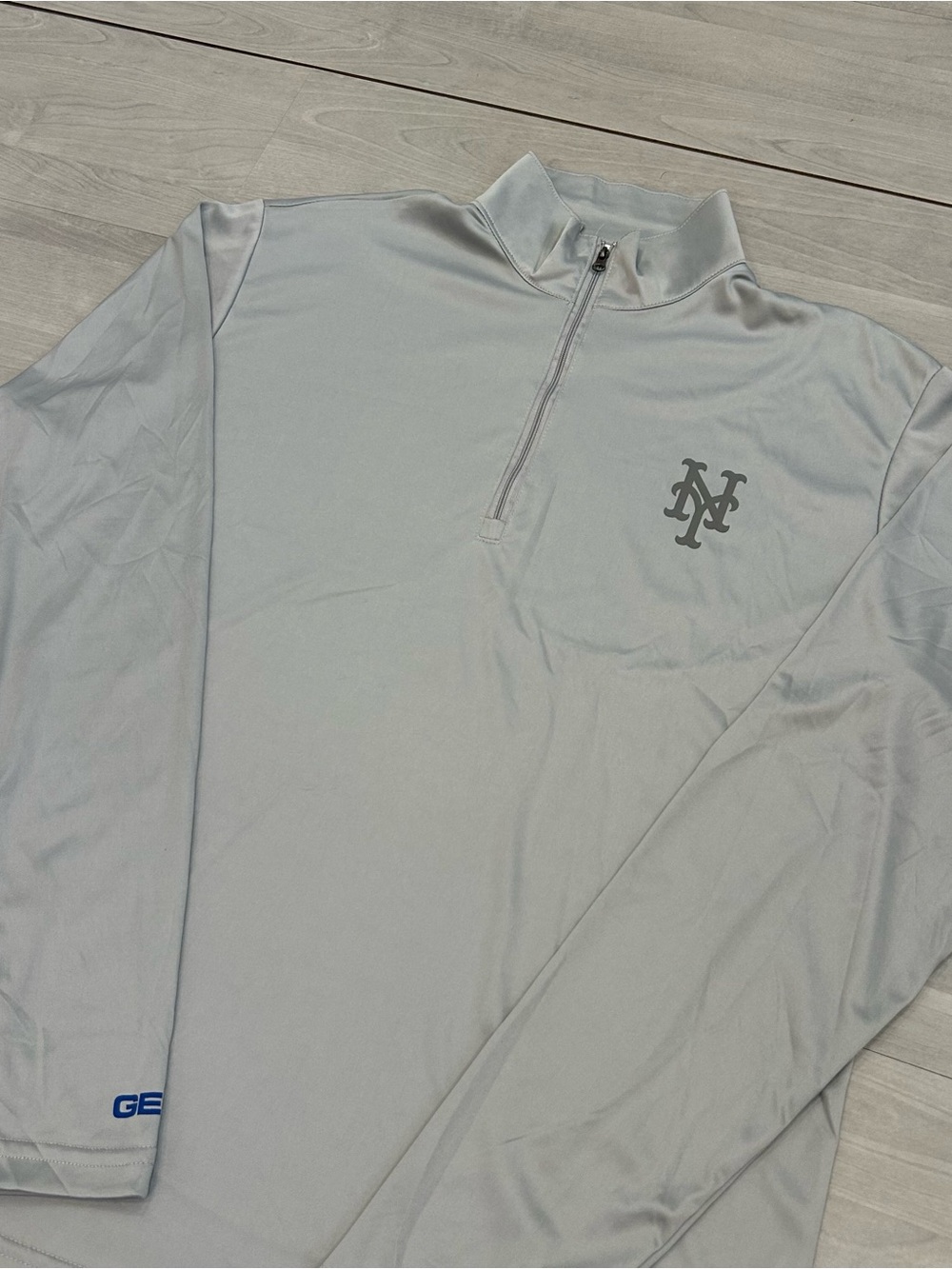 2022 New York Mets GEICO Citi Field SGA 1/4 Zip Pullover Gray Mens XL 9/3/22